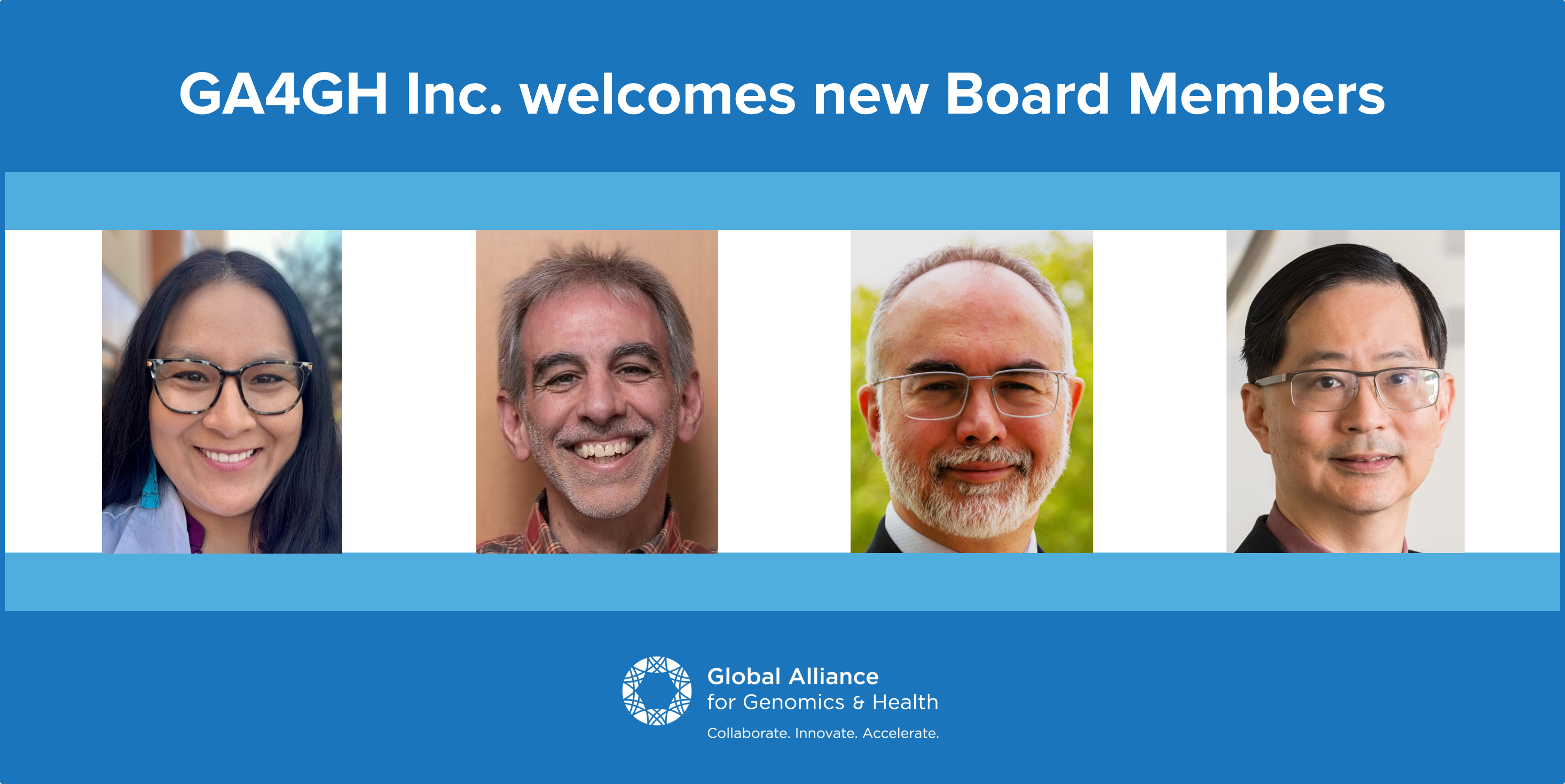 GA4GH Inc. welcomes new Board Members: Krystal Tsosie, David Glazer, Arcadi Navarro, and Patrick Tan